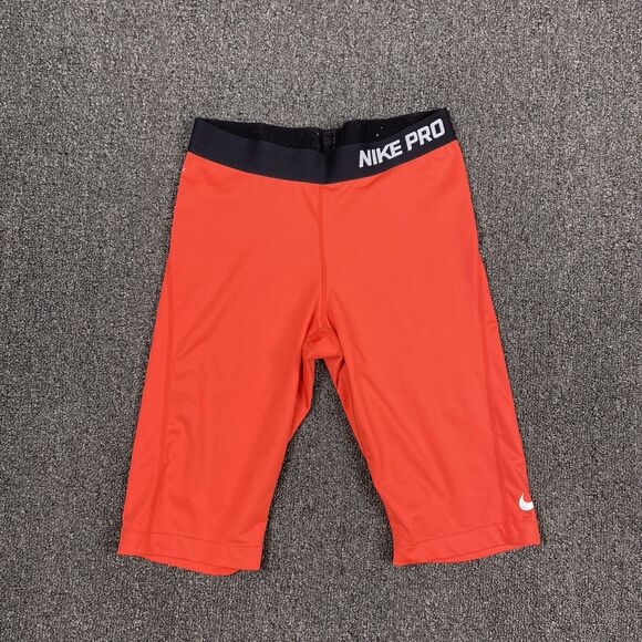 Nike PRO Shorts Women Red Core Compression Knee Rraining 642648 Size Medium - Picture 1 of 4